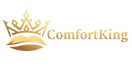 Gold 'ComfortKing' logo with a crown on a transparent background